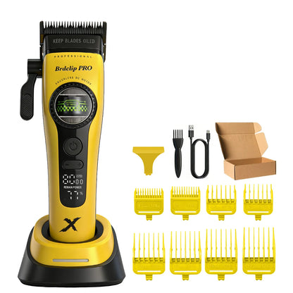 BRDCLIP 898C Professional Hair Clipper – 8000 RPM, DLC Blade, 160min Runtime, Barber & Home Use