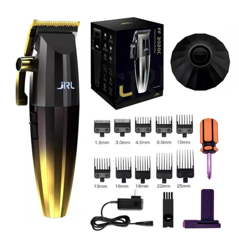 JRL 2020C/T Professional Hair Clipper – Gold & Silver, Barber Set Options