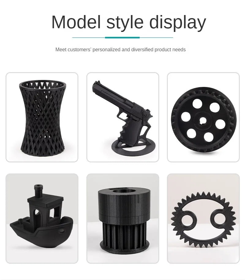 Carbon Fiber PLA Filament 1.75mm – High-Accuracy +/-0.02mm, 1KG / 250G Spool