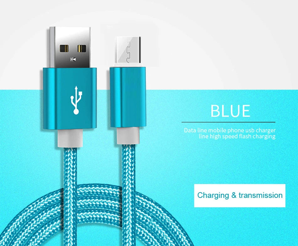 5A USB to Type-C Fast Charging Cable – Nylon Braided, for iPhone, Samsung, Xiaomi, Huawei
