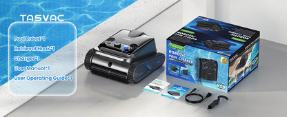 Cordless Robotic Pool Cleaner | 4 Motors, Wall & Waterline Cleaning, 300min Battery, Inground Pools