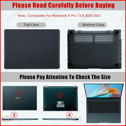 Huawei Matebook Laptop Case — D14/D15/X Pro/14/13, Honor MagicBook 14 (2020–2021)