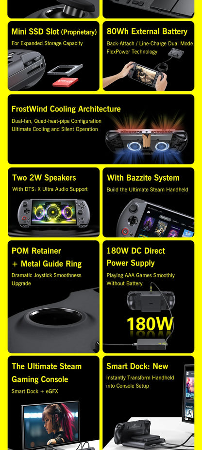 GPD WIN 5 Handheld Gaming PC – AMD Ryzen AI, 7" OLED 120Hz, 32/64GB DDR5, up to 2TB SSD, Windows 11