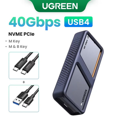 UGREEN M.2 SSD Enclosure | NVMe & SATA | USB 3.2 Gen2 20Gbps | Supports 2230–2280