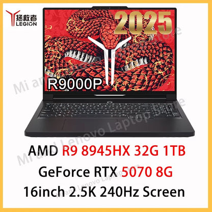 Lenovo Legion R9000P 2025 Gaming Laptop – R9 8945HX, RTX 5060/5070, 32GB, 1TB