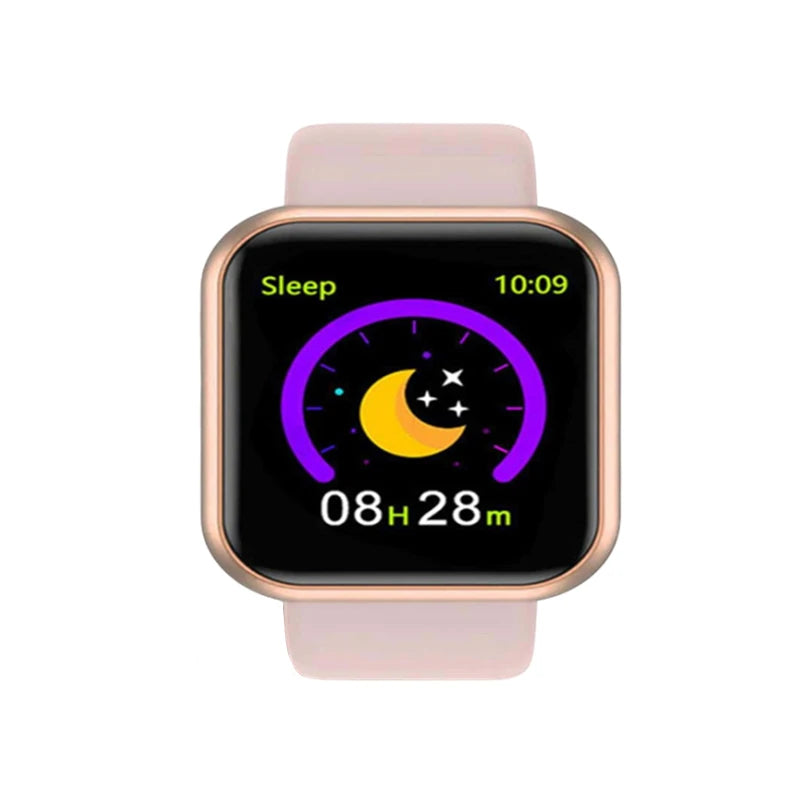 R.E.D. Shopping smart watch with Bluetooth fitness tracker features music control, calorie monitor, and digital display.