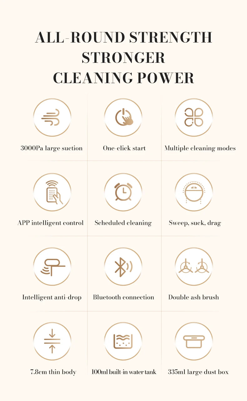 3-in-1 Intelligent Robot Vacuum Cleaner – Sweep, Mop & APP Control