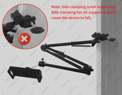 AIEACH 360° Rotating Bed Tablet Stand – 90cm Metal Arm, Fits 4.7–12.9" Phones & Tablets