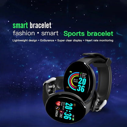 D18 Smart Watch – Waterproof Fitness Tracker with Heart Rate & Sleep Monitor