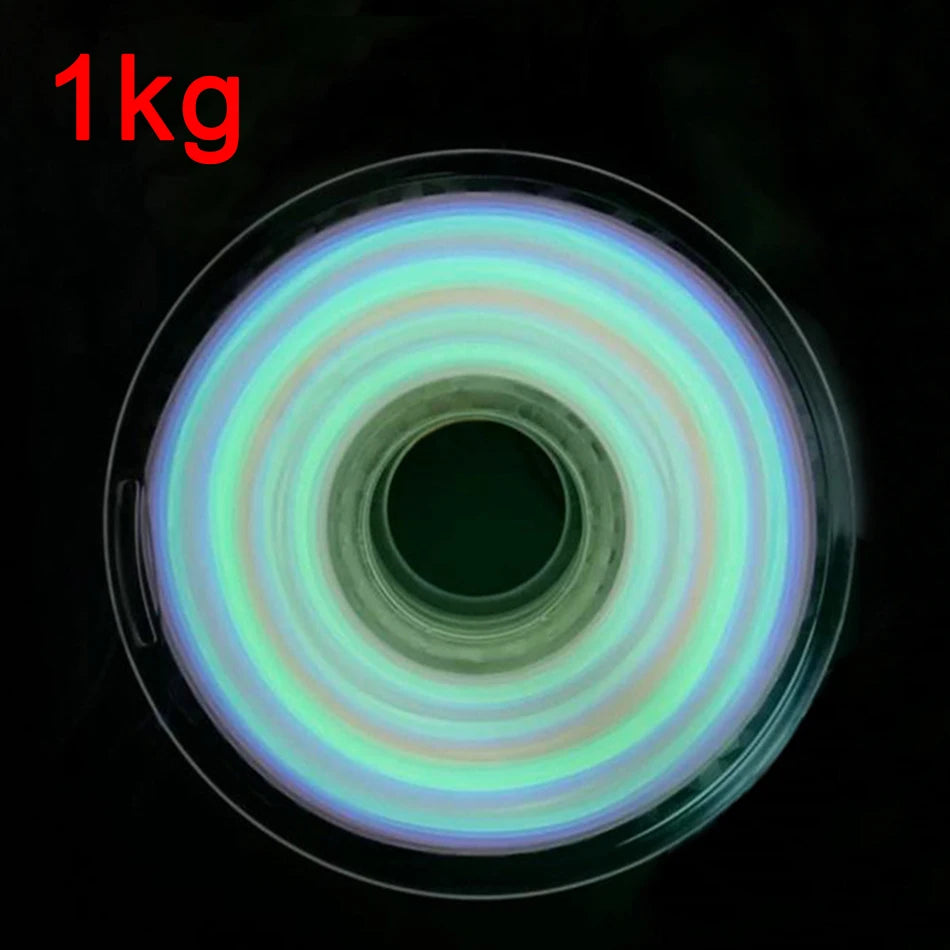 Glow-in-the-Dark PLA Filament – Luminous Purple, Green, Blue & Rainbow, 1.75mm for 3D Printers