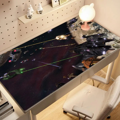 XXL Gaming Mouse Pad – Sci-Fi Space Design, Non-Slip Rubber Base