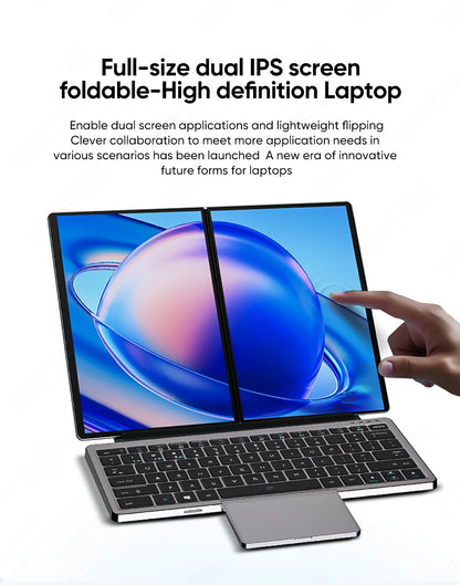 Topton Dual Screen Laptop 10.95" — Intel i3-1215U / N100, IPS Touch, WiFi 6, Windows 11