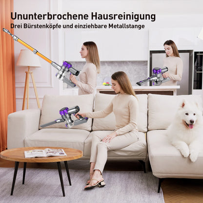YISORA S3P Cordless Vacuum Cleaner – 40Kpa, 55 Min, Touchscreen, Pet Hair