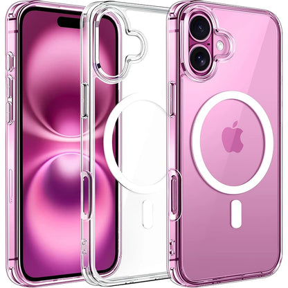Magnetic Wireless Charging Case for iPhone 12–17 – MagSafe Compatible Transparent Cover