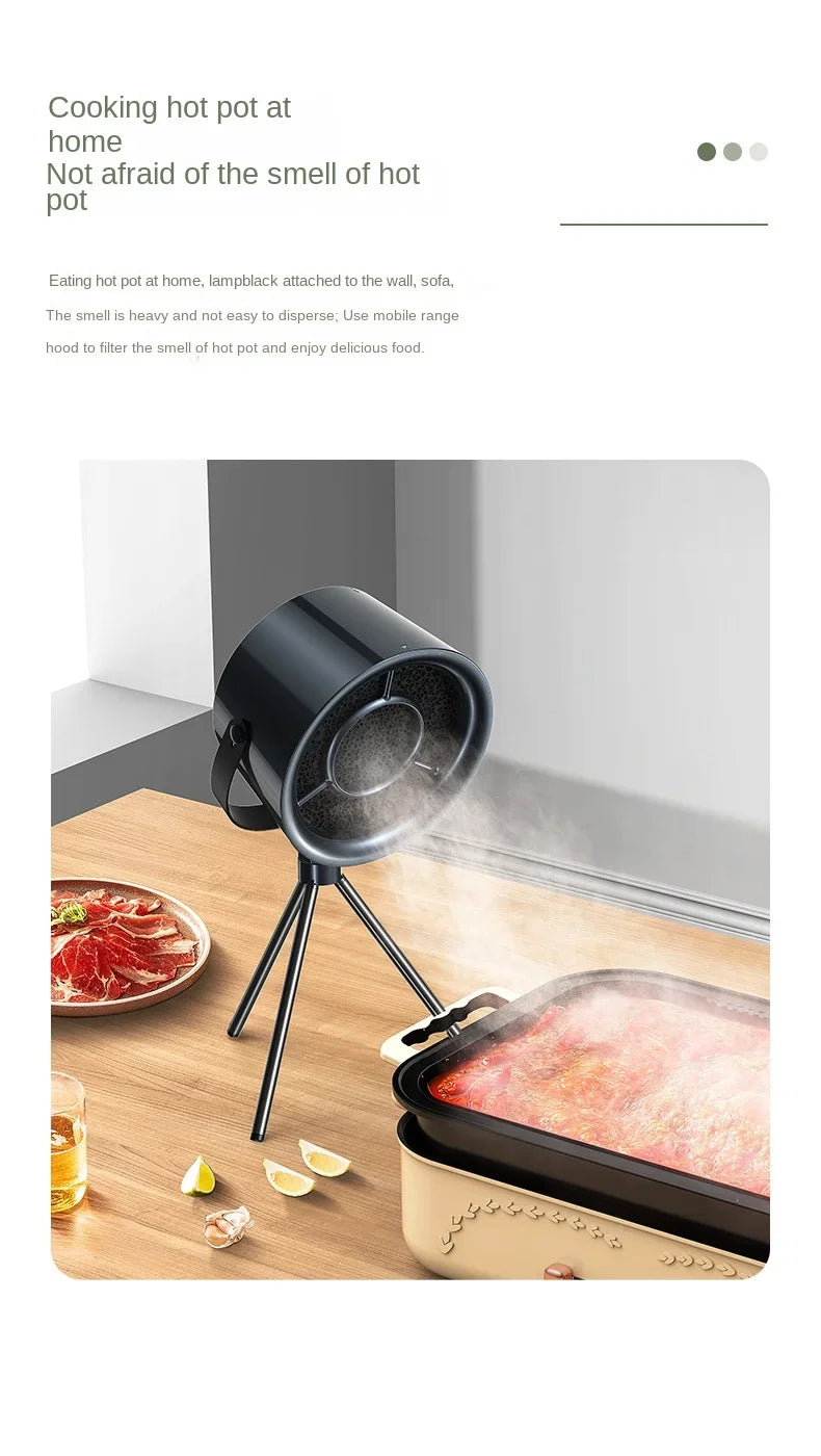 CREAROMA USB Desktop Mini Range Hood | Portable Kitchen Exhaust Fan | CE Certified