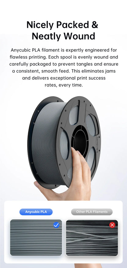 ANYCUBIC PLA 3D Printer Filament – 5KG / 1.75mm, Eco-Friendly, EU & US Warehouse, For Kobra S1C / K3C