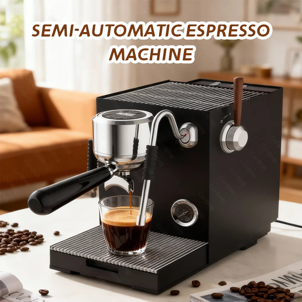 CAFOVO E120 Semi-Automatic Espresso Machine | 20 Bar | Steam Wand | EU 220V