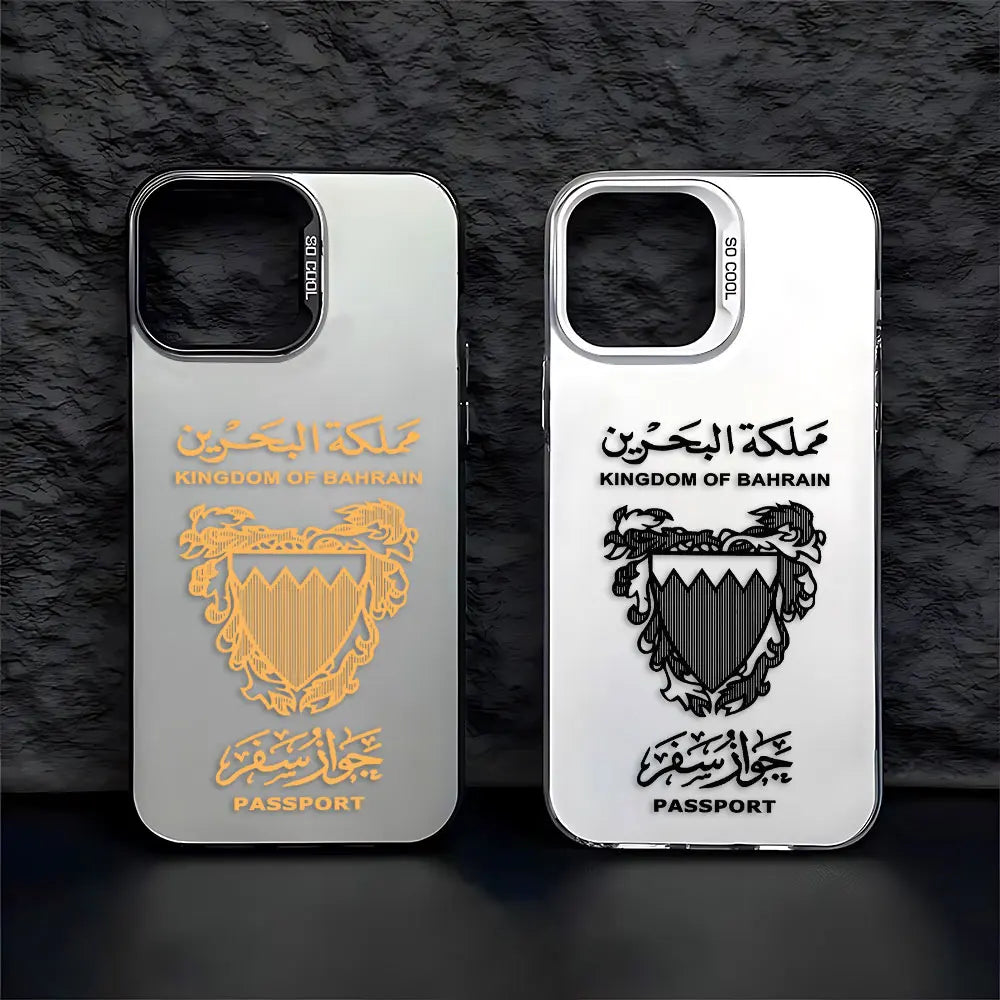 Bahrain Passport iPhone case by R.E.D. Shopping, matte protective cover with anti-fall design for iPhone models.