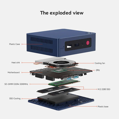 Beelink Mini S13 Mini PC – Intel N150, 16GB DDR4, 500GB SSD, 3200MHz, Windows 11