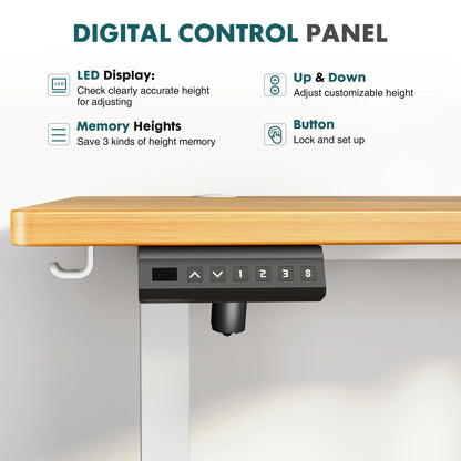 JHK Electric Height Adjustable Standing Desk – Ergonomic Sit-Stand Home Office