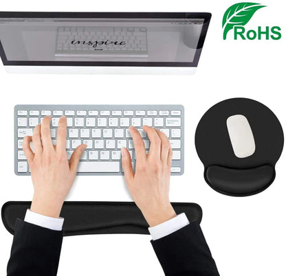 FunDigi Memory Foam Wrist Rest Mouse Pad – Superfine Fibre, Ergonomic, 4 Styles