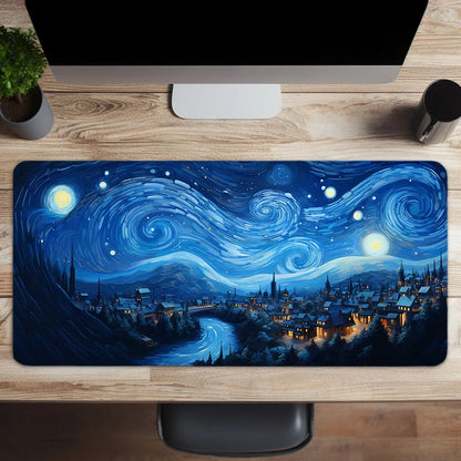 Night Starry Sky Galaxy Mouse Pad – Large Rubber Anti-Slip Gaming Deskmat, Keyboard Pad