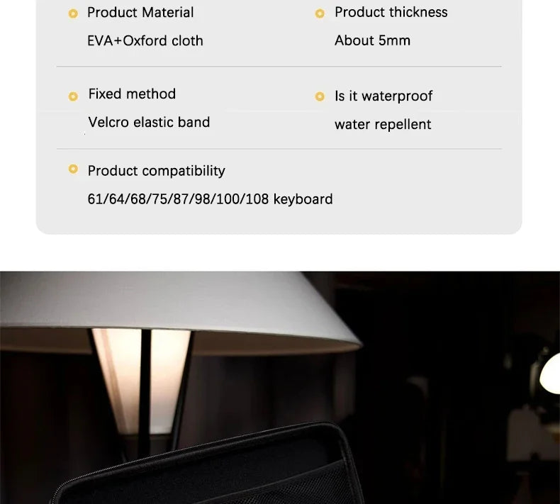 EVA Hard Shell Keyboard Bag – Fits 61% to Full-Size