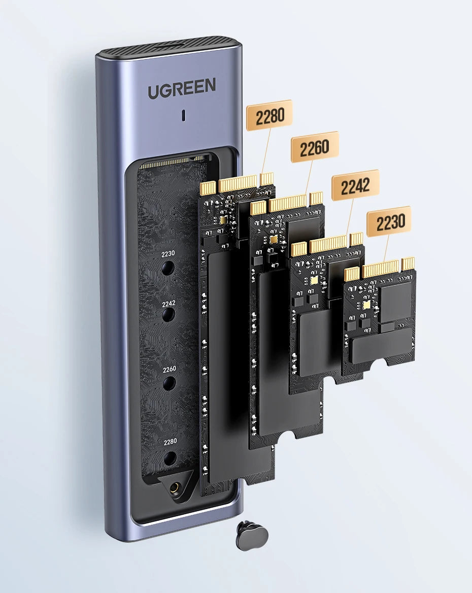 UGREEN M.2 NVMe SSD Enclosure – USB-C 3.2 Gen2 10Gbps Tool-Free External SSD Adapter