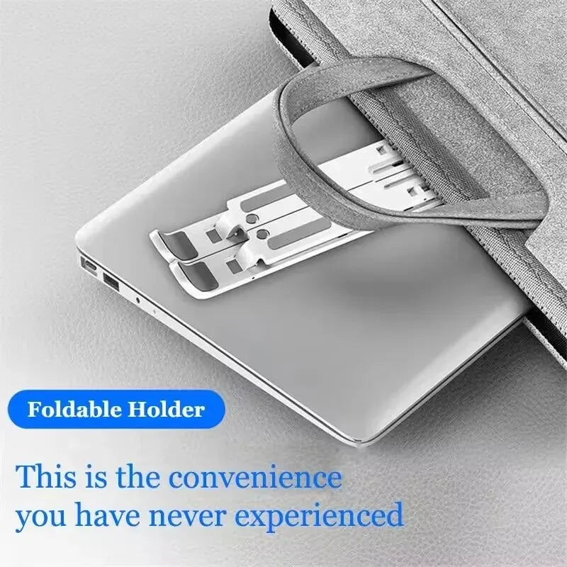 Aluminum Alloy Foldable Laptop Stand – Adjustable, Non-Slip, Portable | MacBook & Tablet Holder