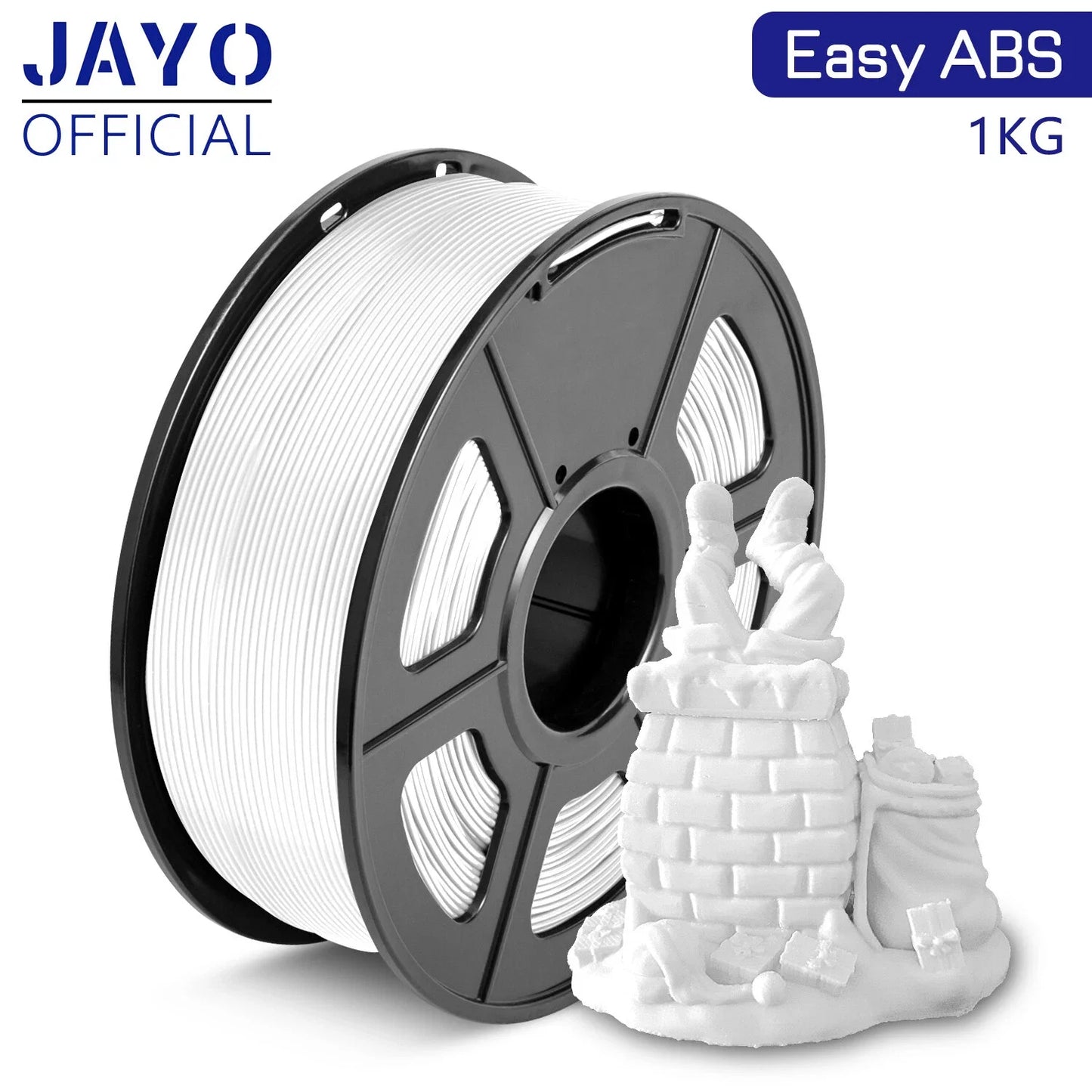 R.E.D. Shopping JAYO Easy ABS 3D printer filament 1.75mm, 1kg spool showing bright orange filament for FDM 3D printing.