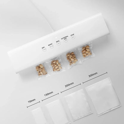 MIJIA Vacuum Sealer Machine | 70kPa Suction | Dry & Moist Modes | 10 Vacuum Bags | External Vacuum | CN Version