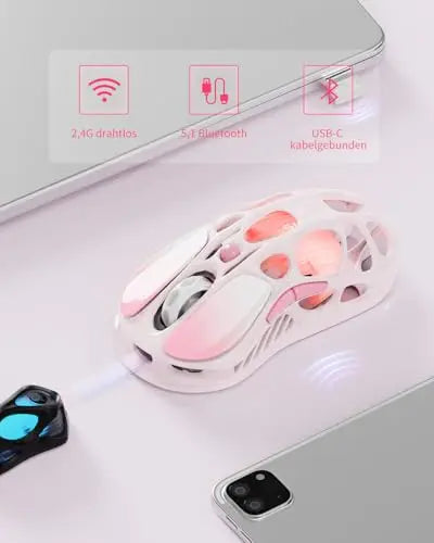 GravaStar Mercury M1 Pro Gaming Mouse – Magnesium Alloy, 26,000 DPI, PAW3395DM, 5 Programmable Buttons