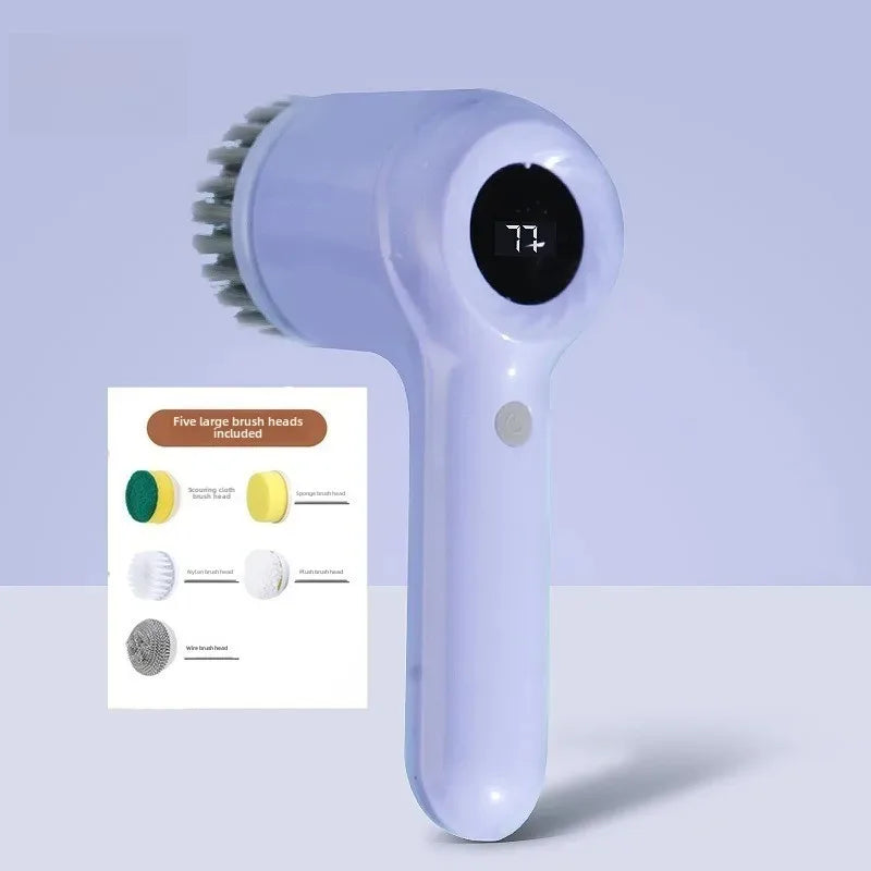 USB Rechargeable Electric Spin Scrubber – Multi-Surface Power Cleaning Brush for Kitchen & Bathroom
