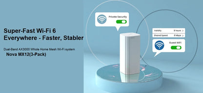 Tenda AX3000 WiFi 6 Mesh Router – EX/MX12 | 2.4G + 5GHz | Full Gigabit | Signal Repeater