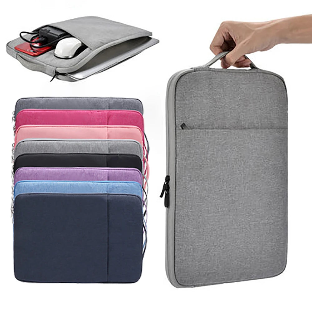 Denim Laptop Sleeve Bag 12"-15.6" — MacBook Air M1 M2, Lenovo, Dell, HP, Huawei, Xiaomi