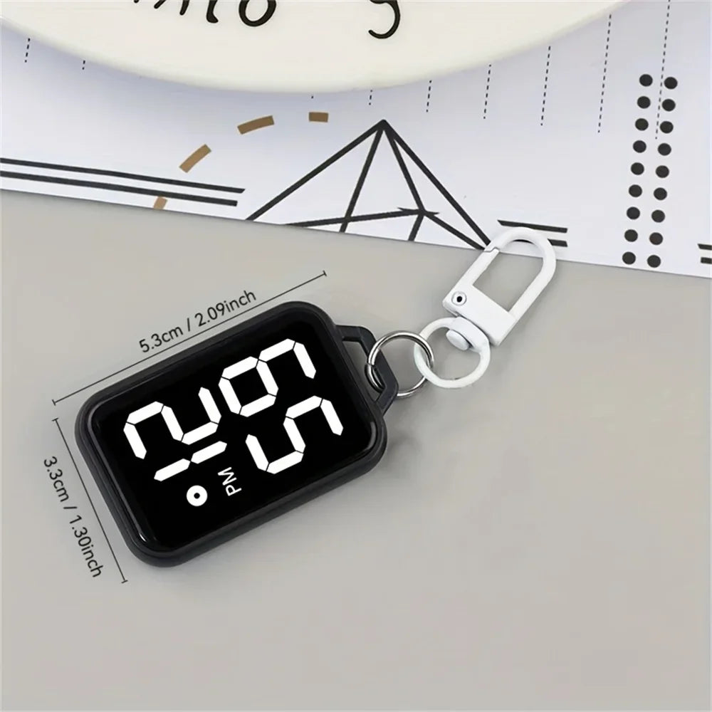 LED Keychain Pocket Watch | Digital Display for Students & Kids