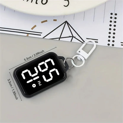 LED Keychain Pocket Watch | Digital Display for Students & Kids