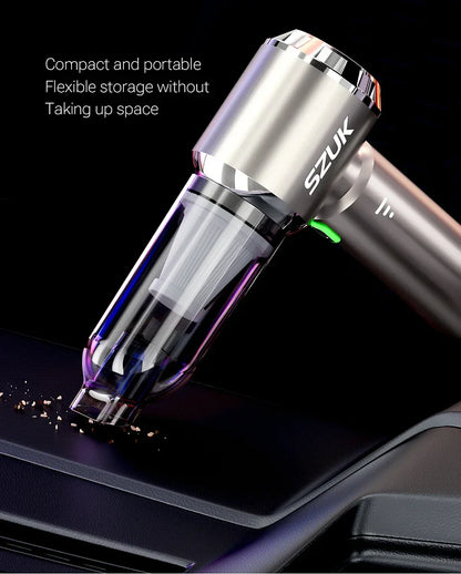 SZUK 18000Pa Mini Wireless Car Vacuum Cleaner – Powerful Portable Handheld Cleaner