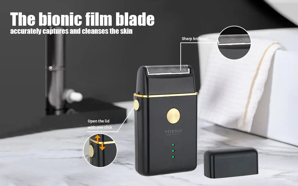 HIENA PRO Cordless Hair Clipper Set | Professional Barber Kit, Electric Foil Shaver & Beard Trimmer Combo