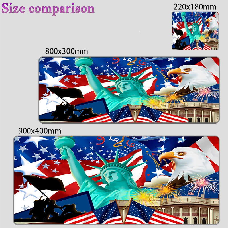 USA Flag XXL Extended Gaming Mouse Pad – 900x400mm Anti-Slip Desk Mat for Keyboard & Mouse