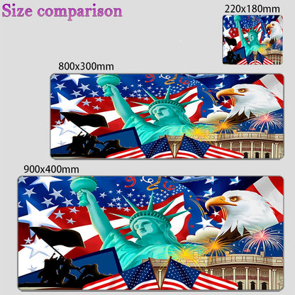 USA Flag XXL Extended Gaming Mouse Pad – 900x400mm Anti-Slip Desk Mat for Keyboard & Mouse