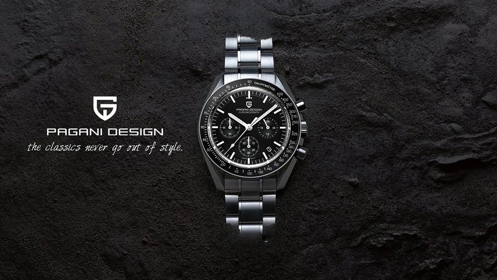 PAGANI DESIGN 1701 V5 Men's Luxury Quartz Chronograph Watch – AR Sapphire Glass, 100M Waterproof