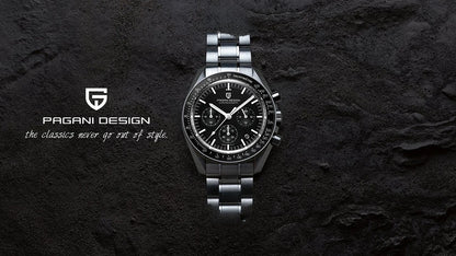 PAGANI DESIGN 1701 V5 Men's Luxury Quartz Chronograph Watch – AR Sapphire Glass, 100M Waterproof