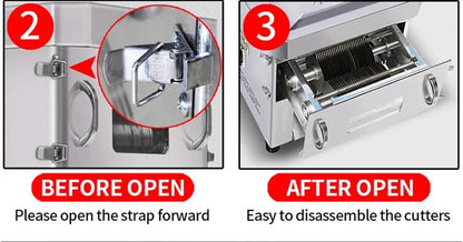 850W Commercial Meat Cube Cutter & Slicer Machine – Adjustable Cut Size, Fresh Meat Dicer