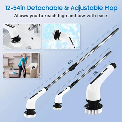 COBASPORT Electric Cleaning Brush Set – Rotating Multi-Tool for Bathroom, Kitchen & Car