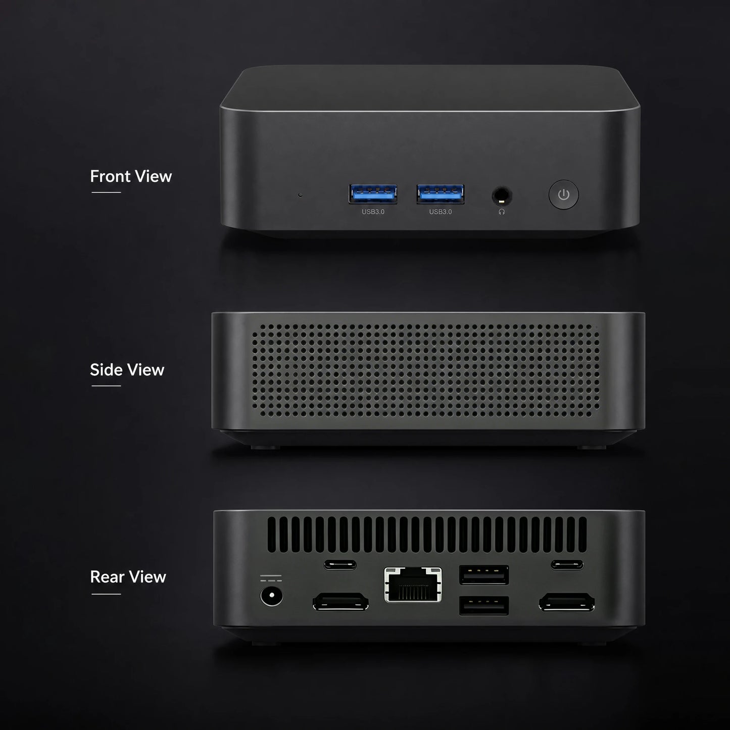 Erilles Mini PC Intel N150 – 16-32GB RAM, up to 2TB SSD, WiFi 6, BT 5.2, Windows 11 Pro