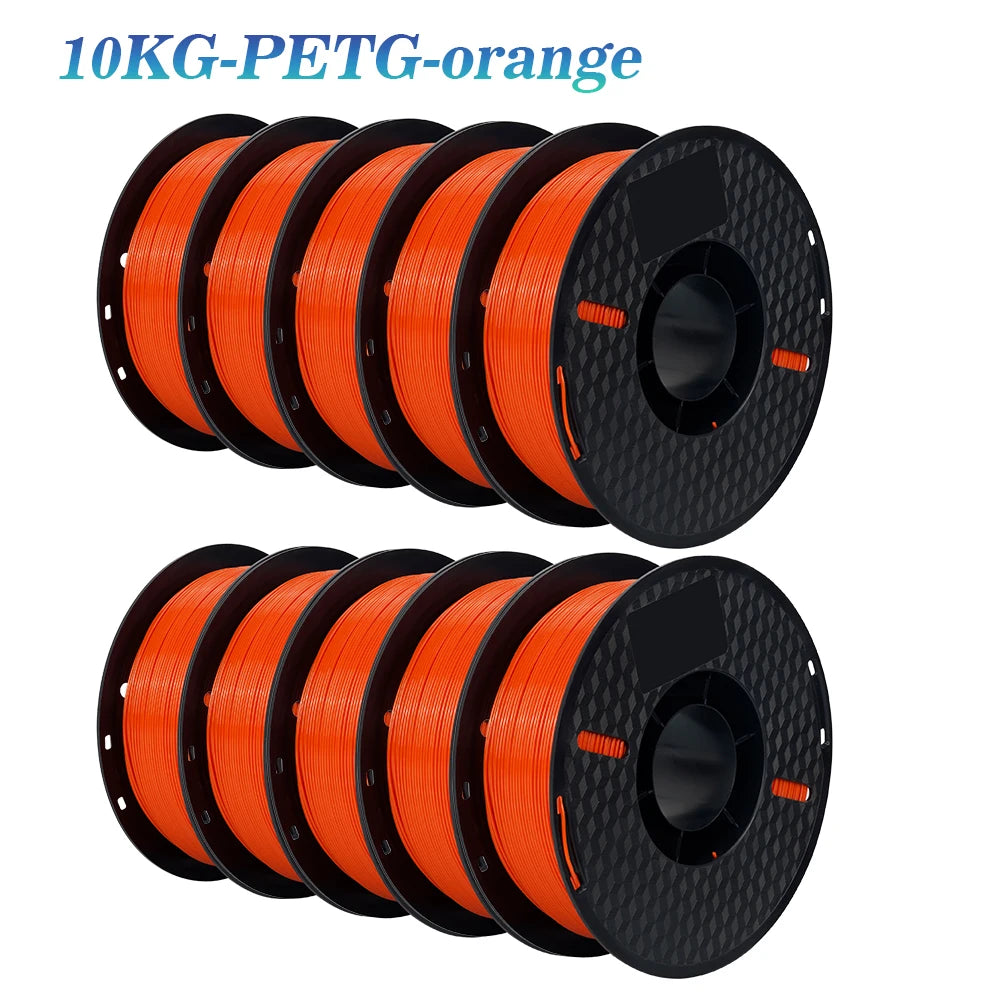 3D Printer Filament Bundle – 10KG, 1.75mm PLA / PETG, 10 Rolls, Mixed Colors & Materials, Fast Ship