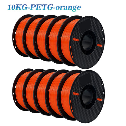 3D Printer Filament Bundle – 10KG, 1.75mm PLA / PETG, 10 Rolls, Mixed Colors & Materials, Fast Ship