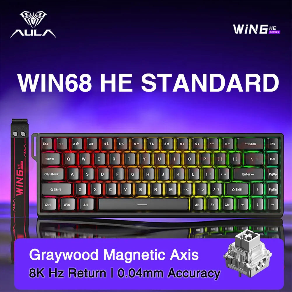 AULA WIN60 / WIN68 HE Gaming Keyboard – Rapid Trigger, RGB, Hotswap