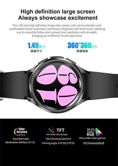 2025 Smart Watch 6 – AMOLED HD Screen, 100+ Sport Modes, IP68 Waterproof, Android & iOS
